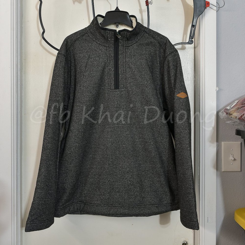 Orvis Men Fleece Lined 1/4 Zip Pullover GRAY - Picture 2 of 8